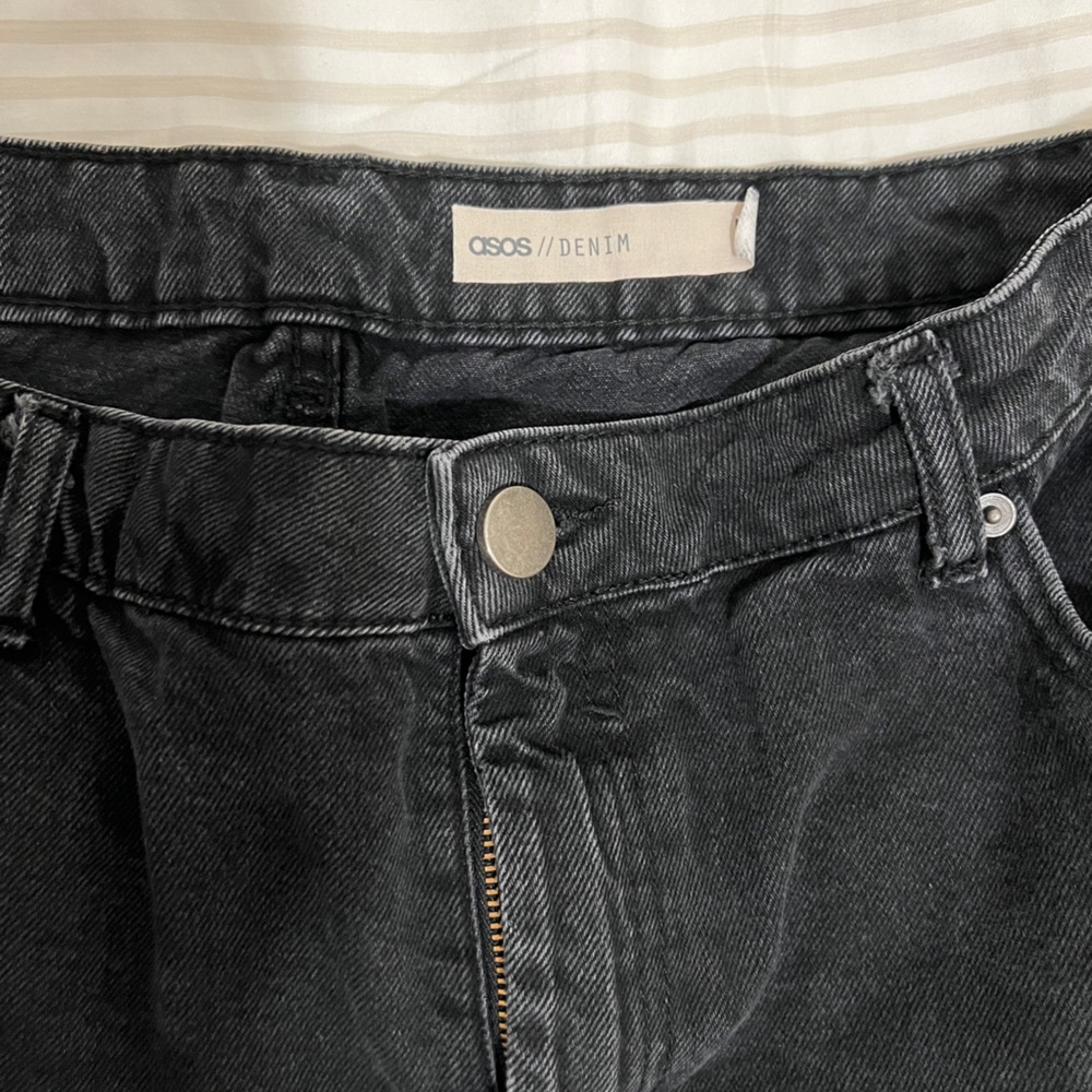 ASOS black denim shorts